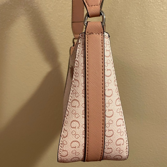Guess Pink Shoulder Bag with Monogram Pattern - Picture 3 of 7